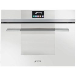Smeg Linea SF4140VCB 60cm Reduced Height (45cm) Compact Combination Steam Oven  in White